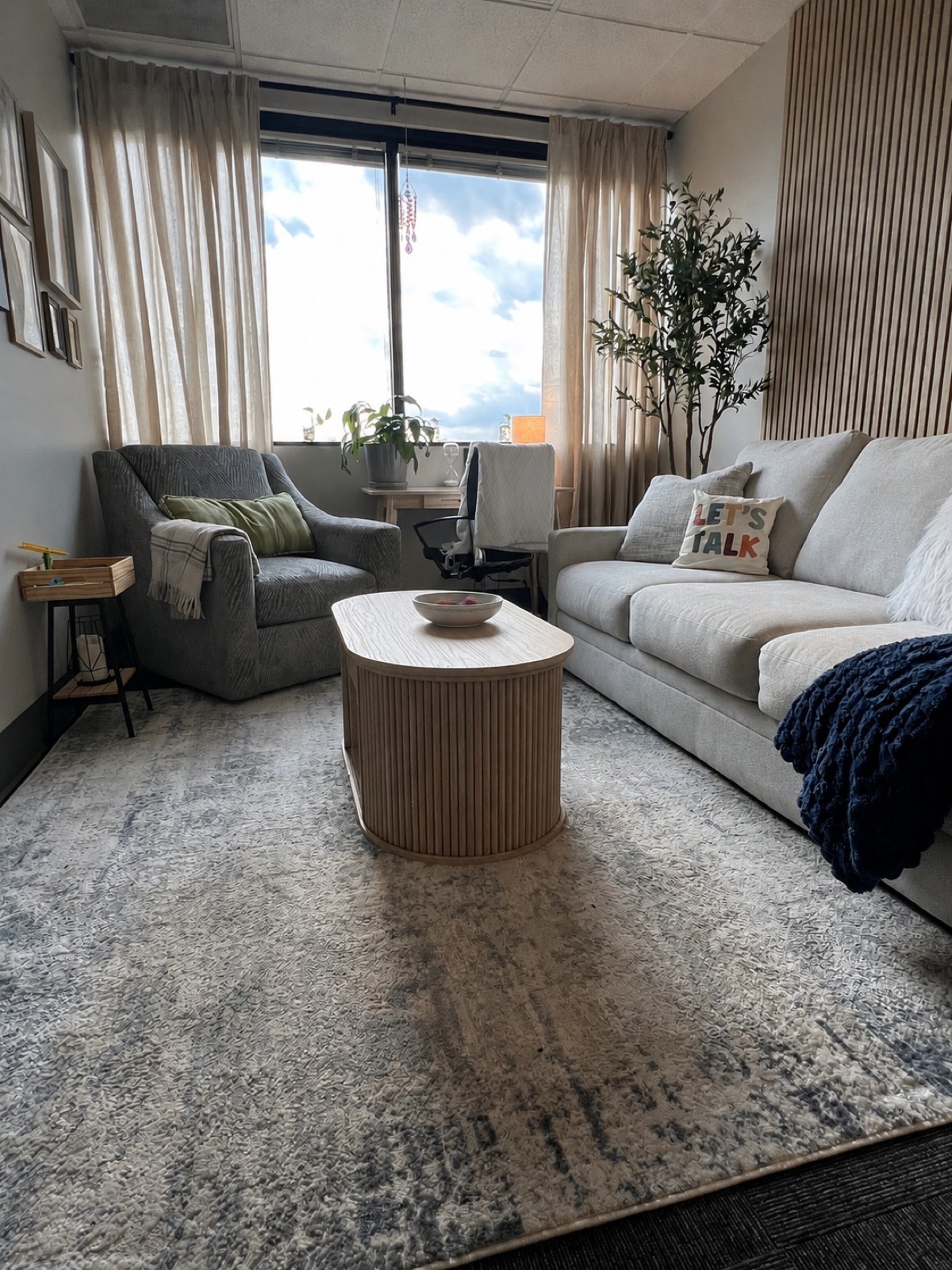 The Our Place therapy room, warm and welcoming